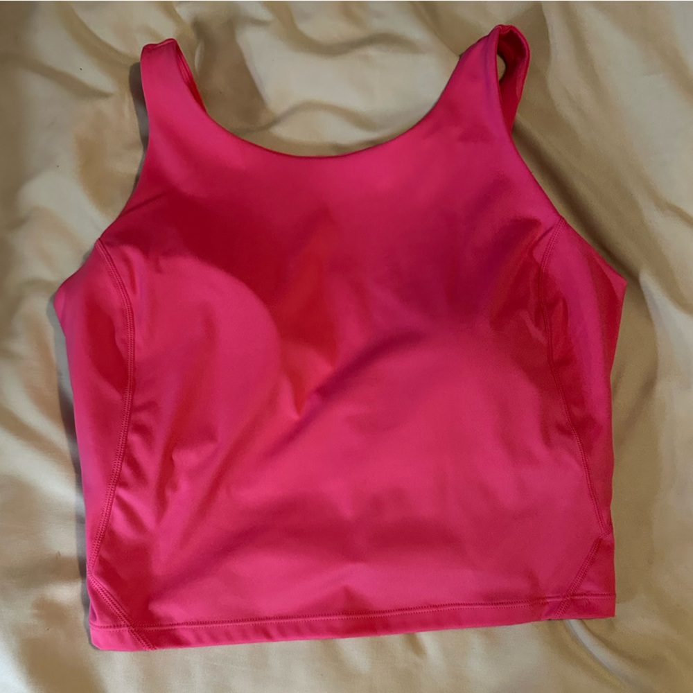 Vibrant pink cropped workout tank